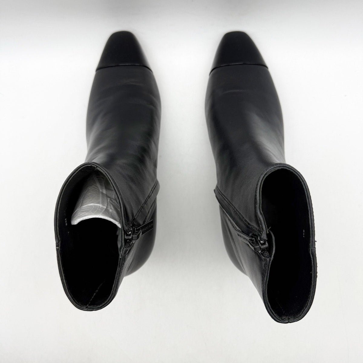 Veronica Beard Womens Cecile Ankle Booties Size 5 M Black Leather Cap Toe NIB