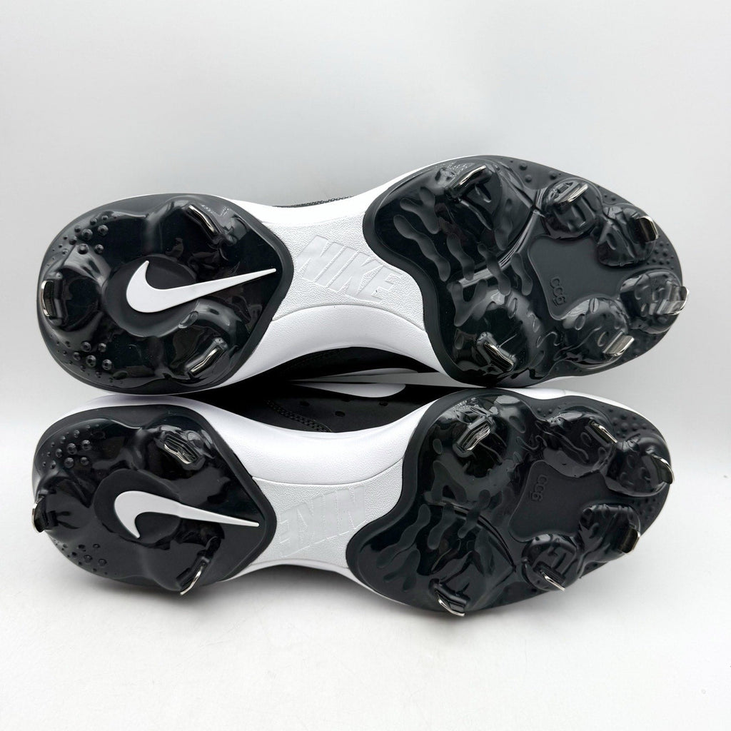 Nike Mens Alpha Huarache Varsity 4 Low Baseball Cleats Size 14 Black Grey NWOB