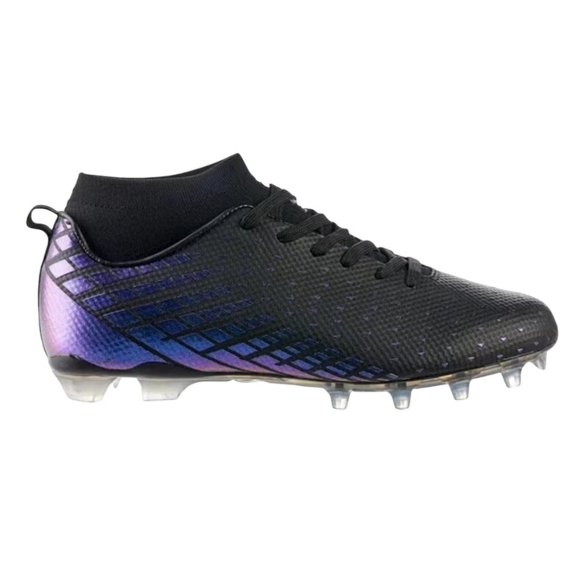 Riddell Mens Podium Mid Football Cleats Size 13 D Black Purple Athletic NWOB