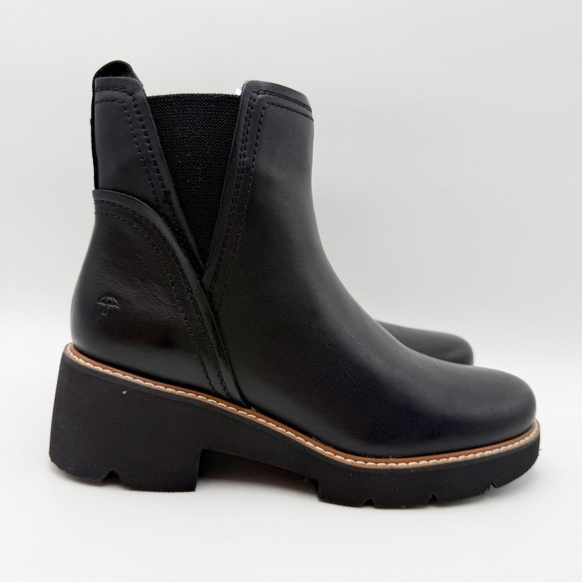 Naturalizer Women Darry Ankle Boots 6.5 Narrow Black Leather Water Repellent NIB