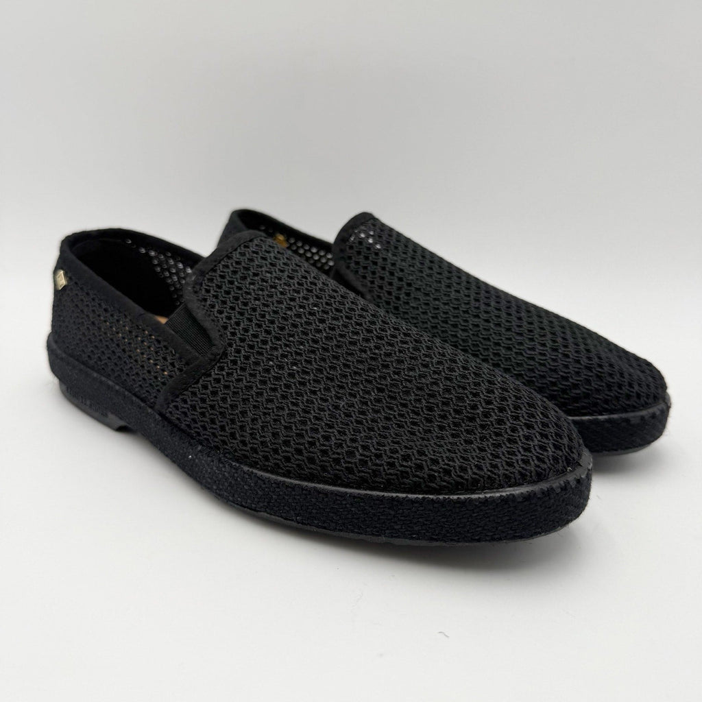 Rivieras Womens Classic Mesh Slip On Shoes Size 7.5 EU 38 Black NIB