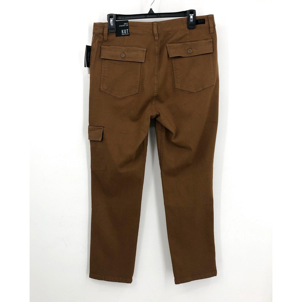 KUT FROM THE KLOTH Cargo Pants Size 12 Brown Autumn Ankle Straight Leg NWT