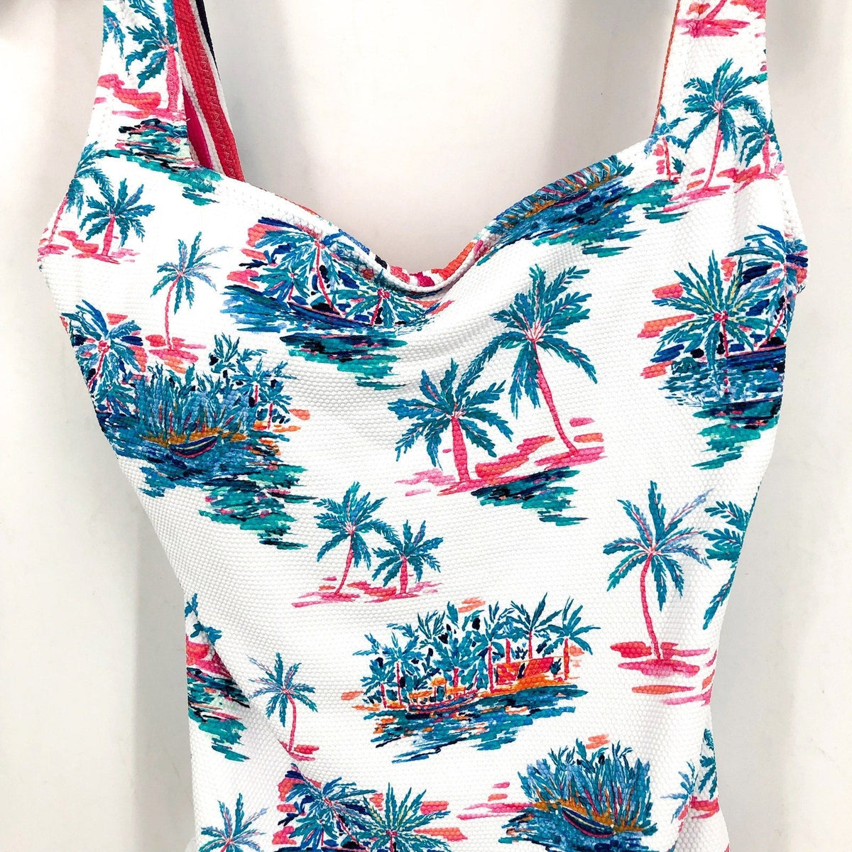 TOMMY BAHAMA Island Cays Oasis One-Piece Swimsuit Size 14 Pink Reversible NWT