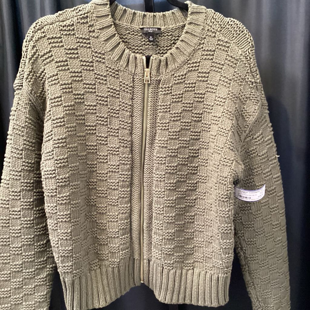 Talbots Heavy Knit Zip Up SWEATERS M/P