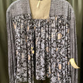 Free People Tie Open Graphic Print TOPS S