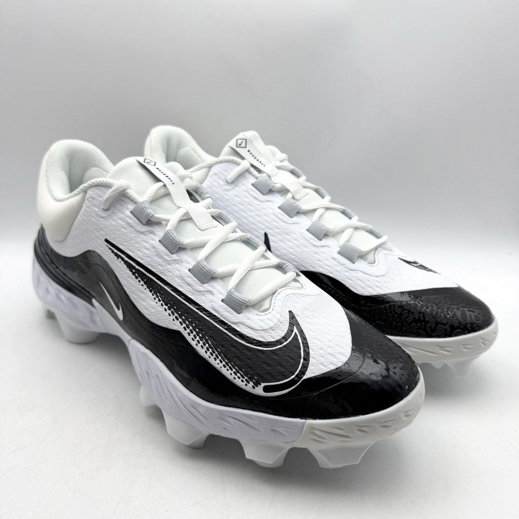 Nike MENS 11.5 Alpha Huarache Elite 4 Low MCS Baseball Cleats White FD6255 NWOB