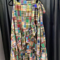 Kiel James Patrick Patchwork Wrap Ruffle Midi SKIRTS 6