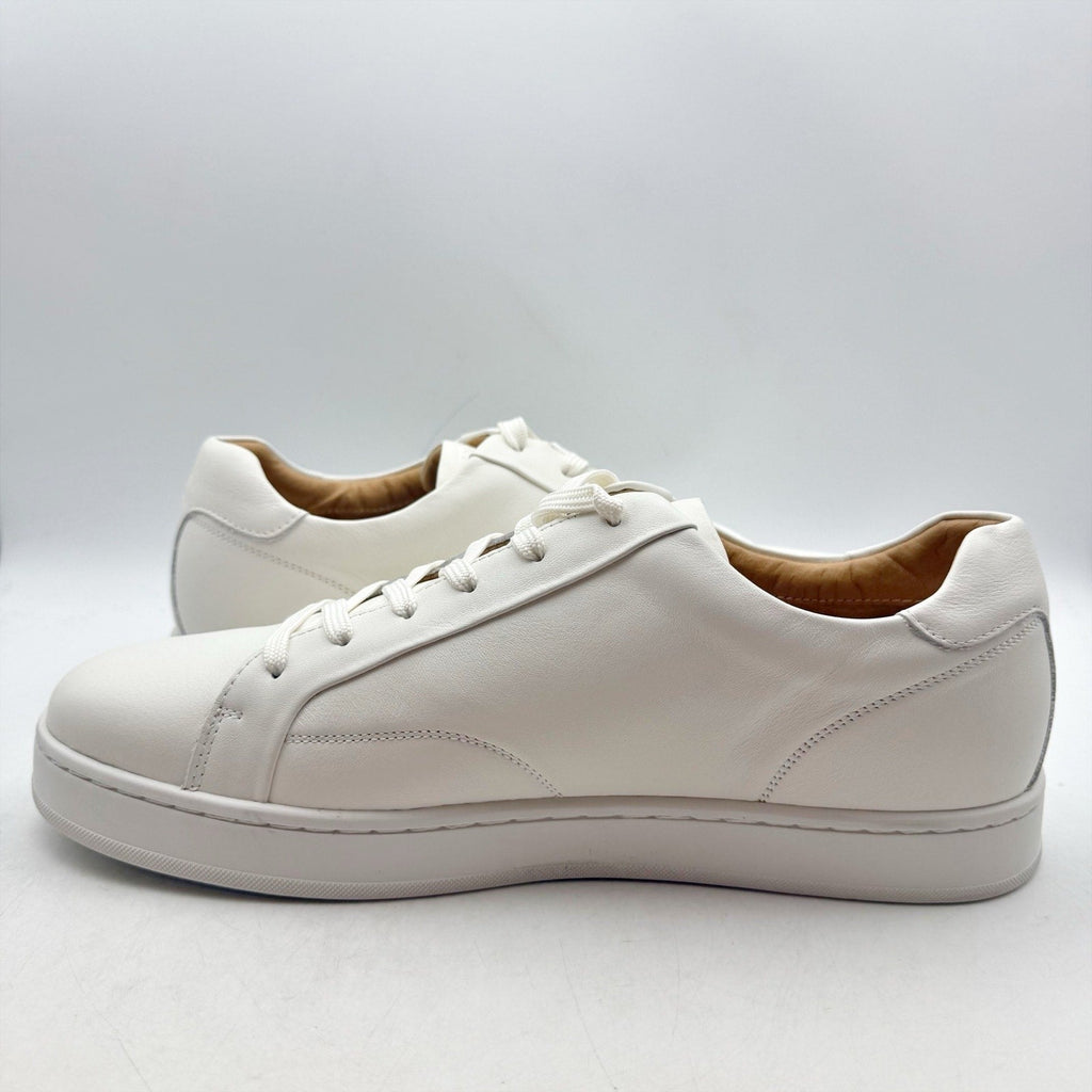 Florsheim Mens Monopoli Casual Sneakers Size 12 WIDE Cream White Leather NWOB
