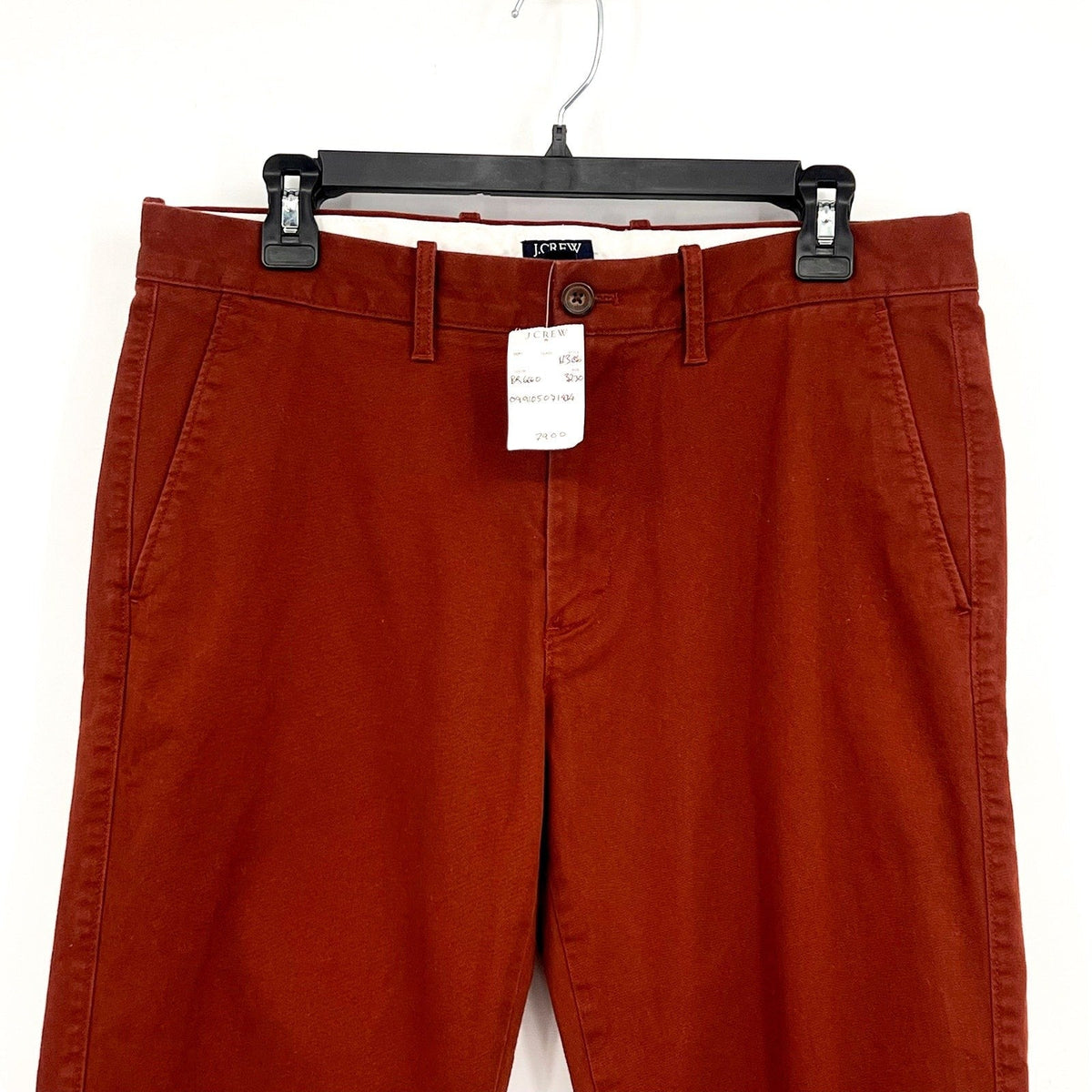 J.CREW Men's Straight-Fit Flex Chino Pants 32x30 Bricked Red Stretch H3186 NWOT
