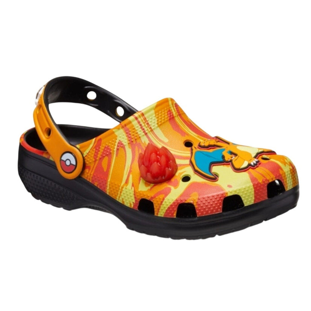 Crocs Classic Pokemon Charizard Clogs Mens 10 Womens 12 Orange Black NIB