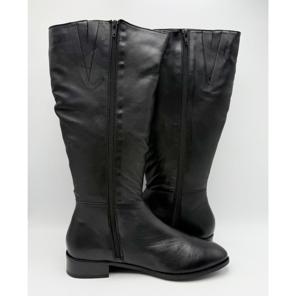 Coldwater Creek Womens Dalton Knee High Boots Size 10 Black Leather NWOB