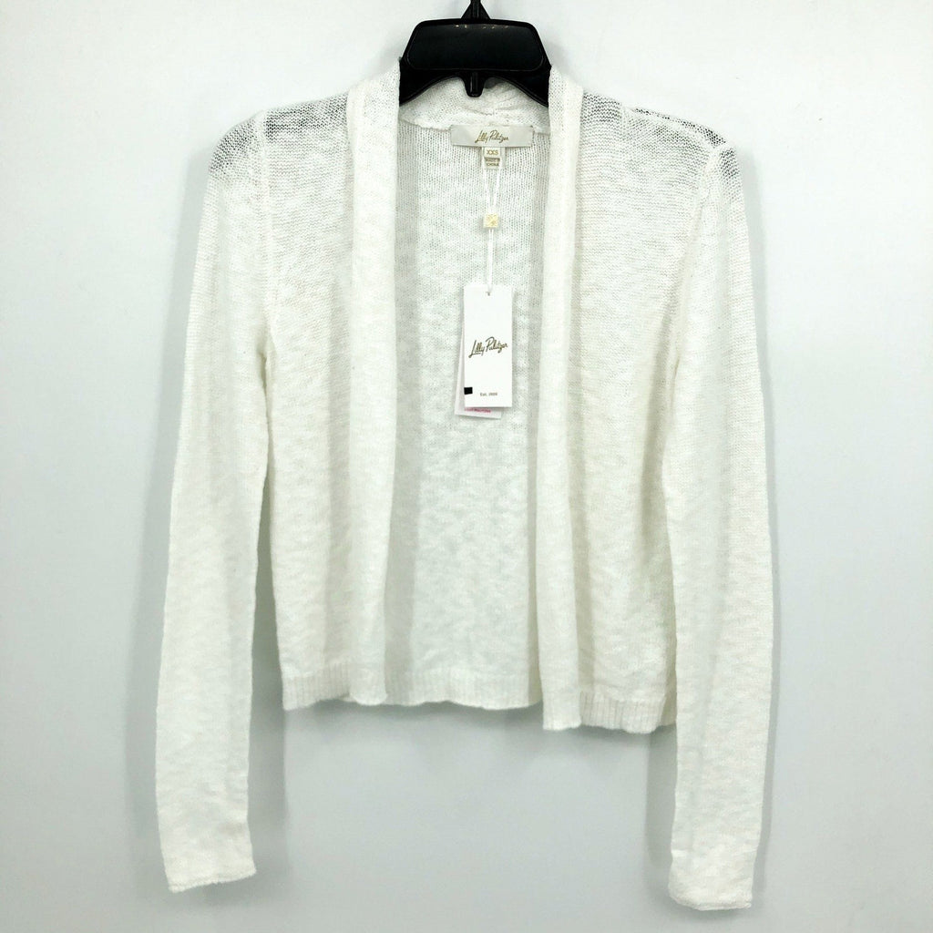 LILLY PULITZER Women's Faretta Cardigan XXS Resort White Open Long Sleeve NWT