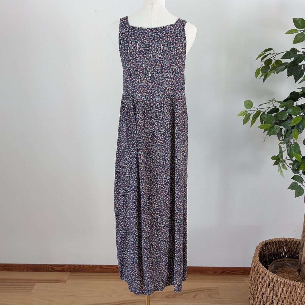 Vintage Floral Apron Dress - 6/S