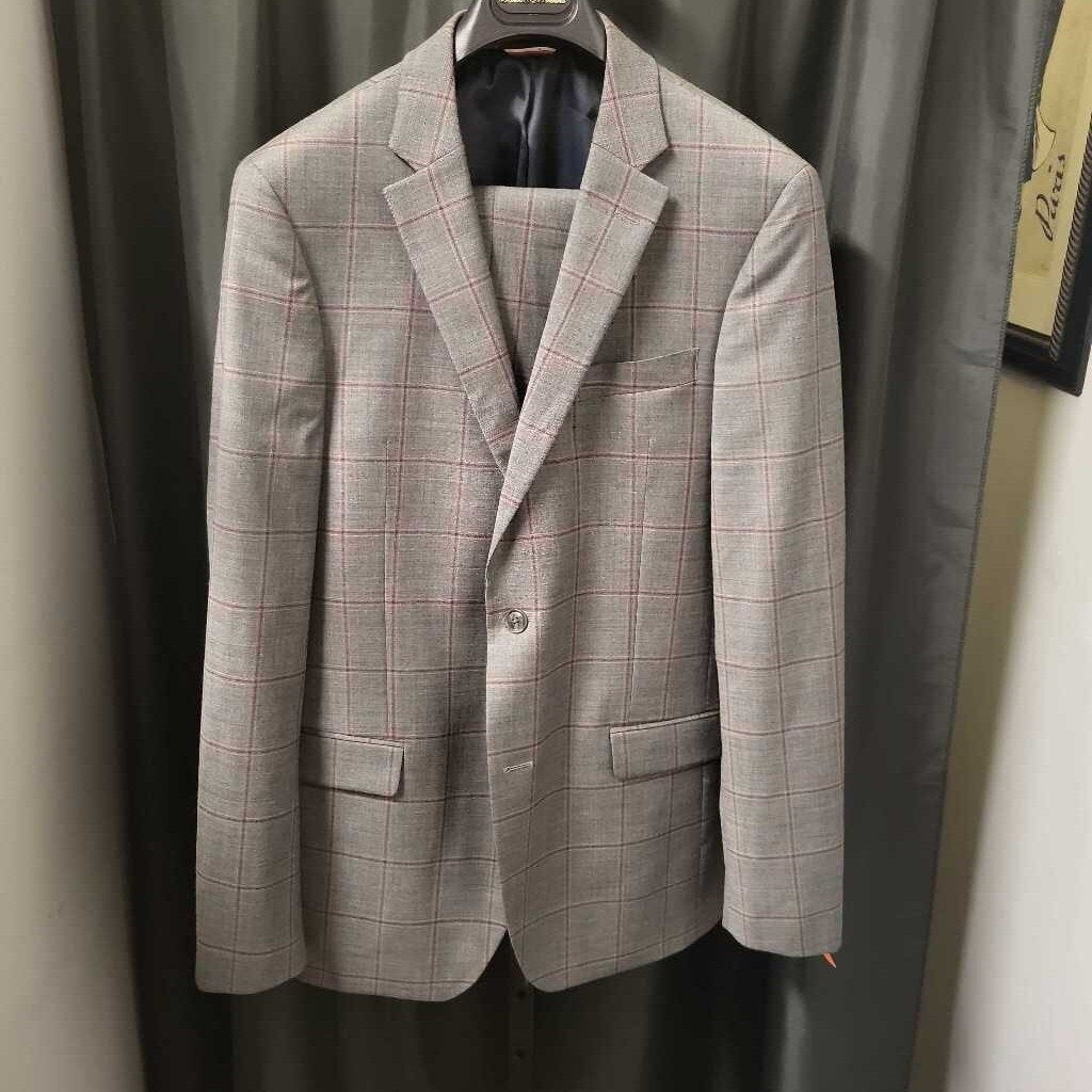 Tommy Hilfiger 2Pc Window Plaid MENS SUITS 40L