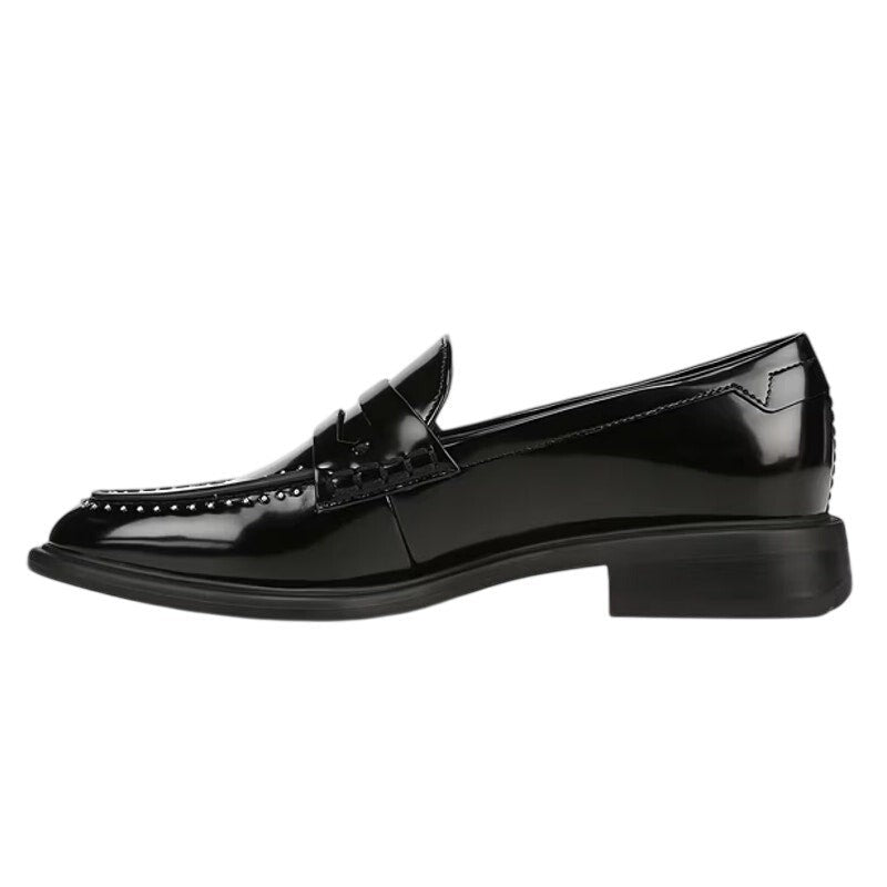 Franco Sarto Womens Eden Studded Loafers Size 8.5 M EU 39 Black Slip On NWOBl