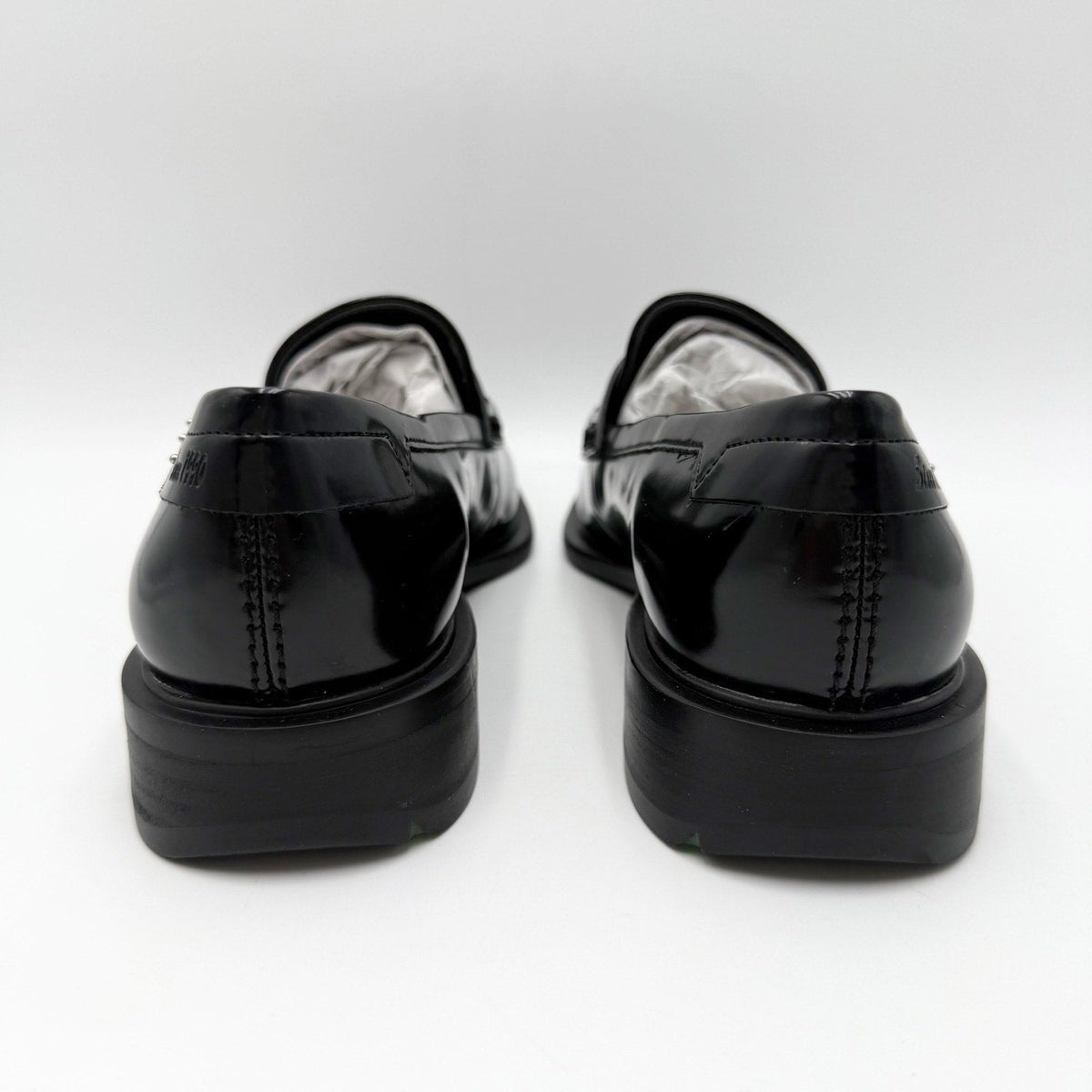 Franco Sarto Womens Eden Studded Loafers Size 8.5 M EU 39 Black Slip On NWOBl