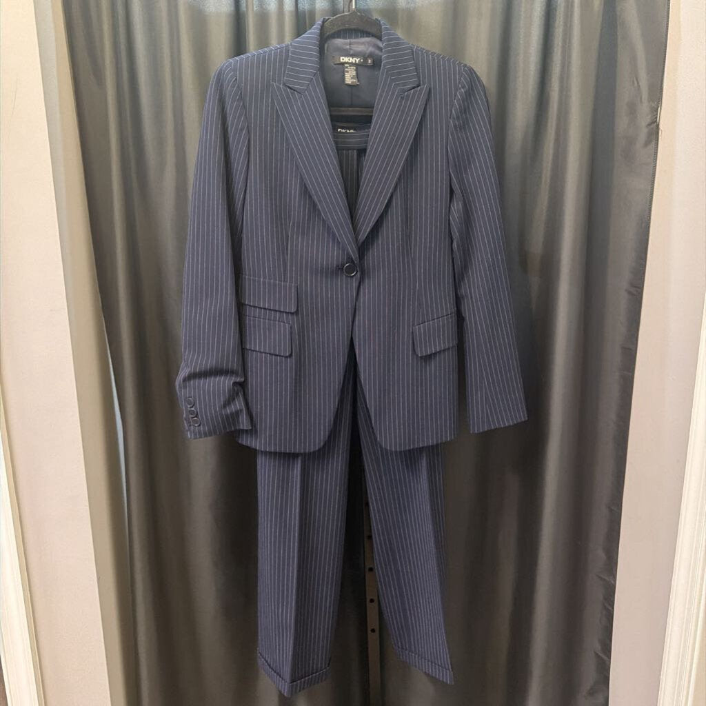 DKNY Pinstripe 2pc Blazer Pants SUITS 2