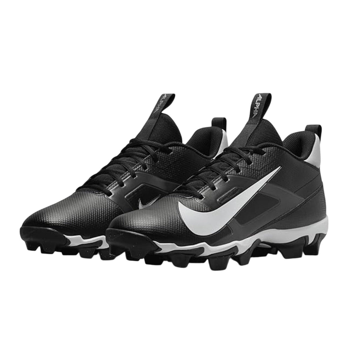 Nike Men's Alpha Menace 4 Shark Football Cleats Size 11.5 Black Grey White NWOB