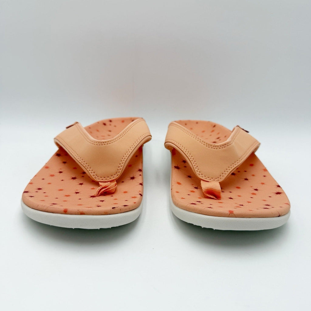 Spenco Womens Yumi Constellation Sandal Size 11 WIDE Coral Orange Flip Flop NWOB
