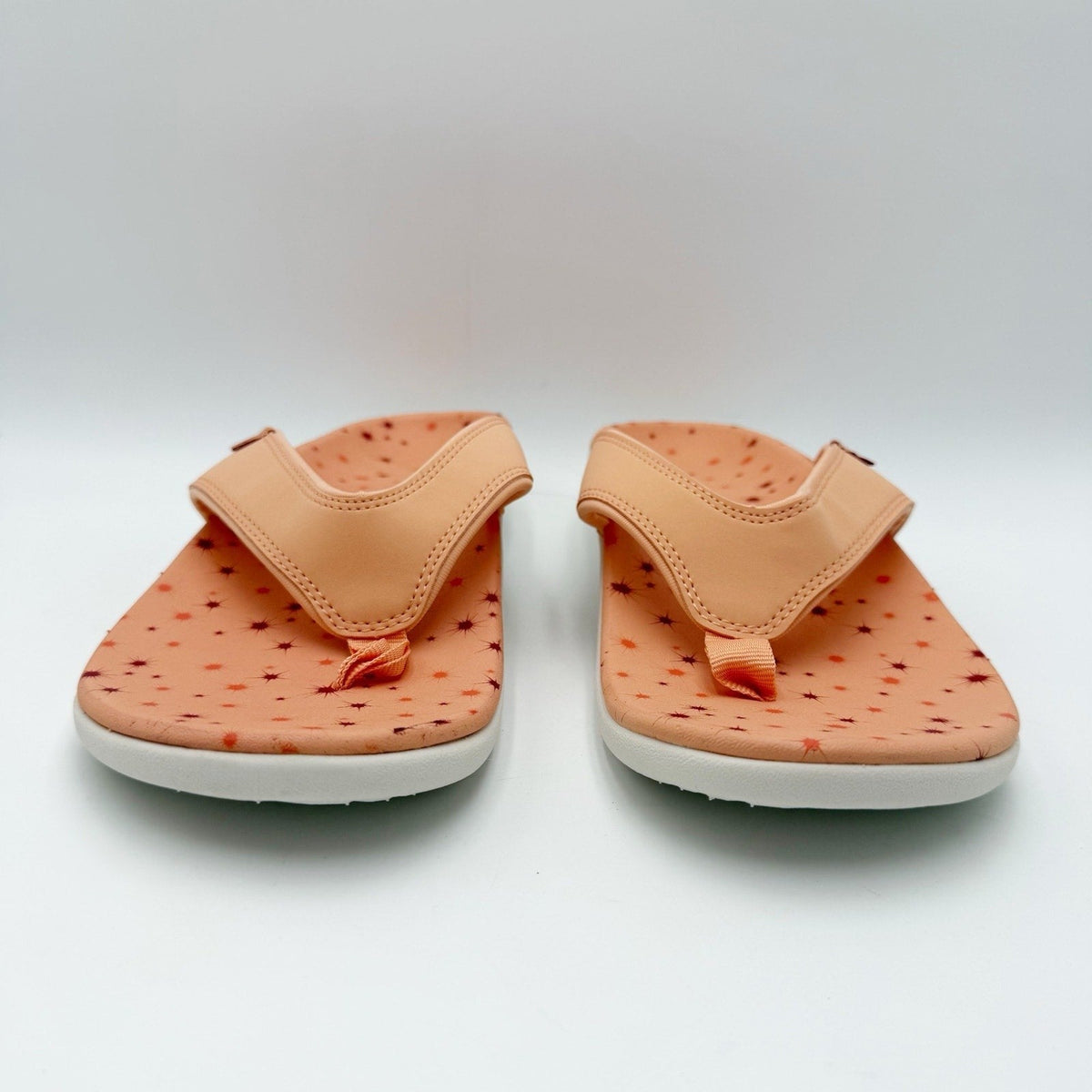 Spenco Womens Yumi Constellation Sandal Size 11 WIDE Coral Orange Flip Flop NWOB