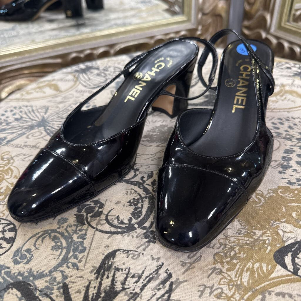 Chanel Slingback Patent SHOES 36
