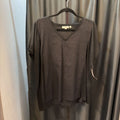 Chicos Cotton Linen Panel Tee SS TOPS 2