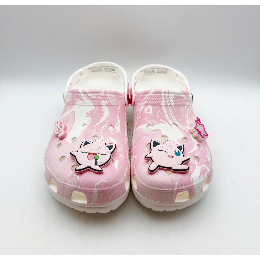 Crocs Classic Pokemon Jigglypuff Clogs Mens 12 EU 46-47 Pink White NIB
