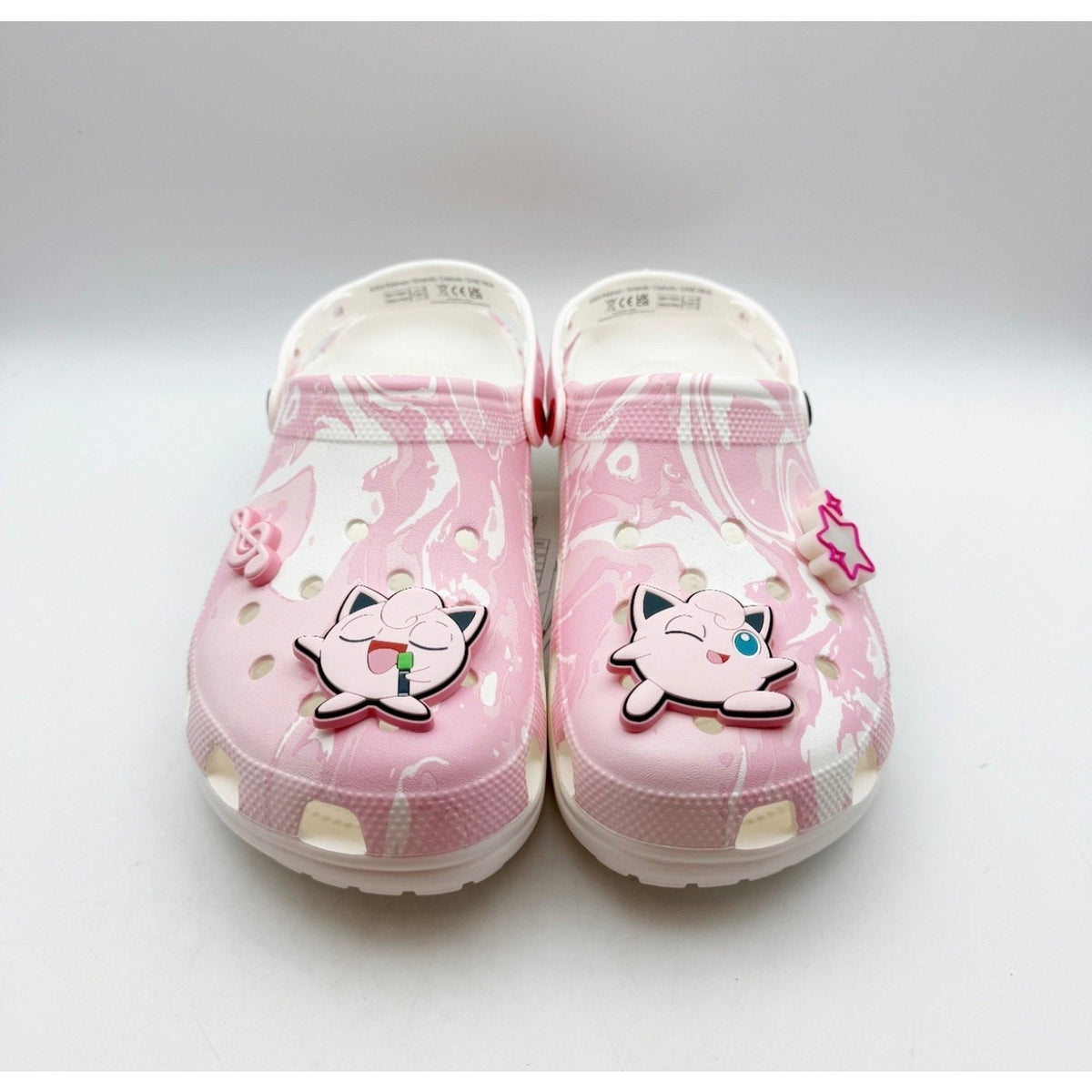 Crocs Classic Pokemon Jigglypuff Clogs Mens 12 EU 46-47 Pink White NIB