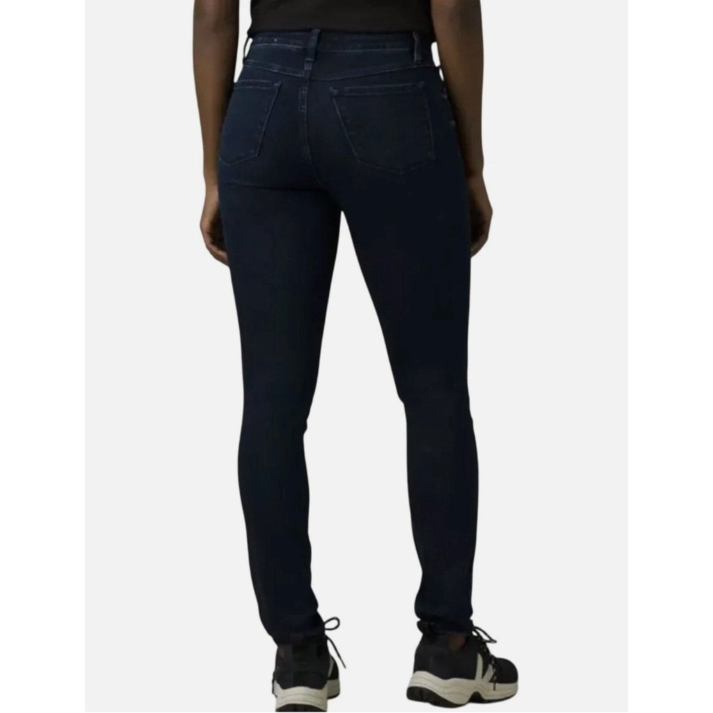 Prana Womens Sienna Skinny Jeans 29x31 US 8 Deep Blue Stretch Denim Mid Rise NWT