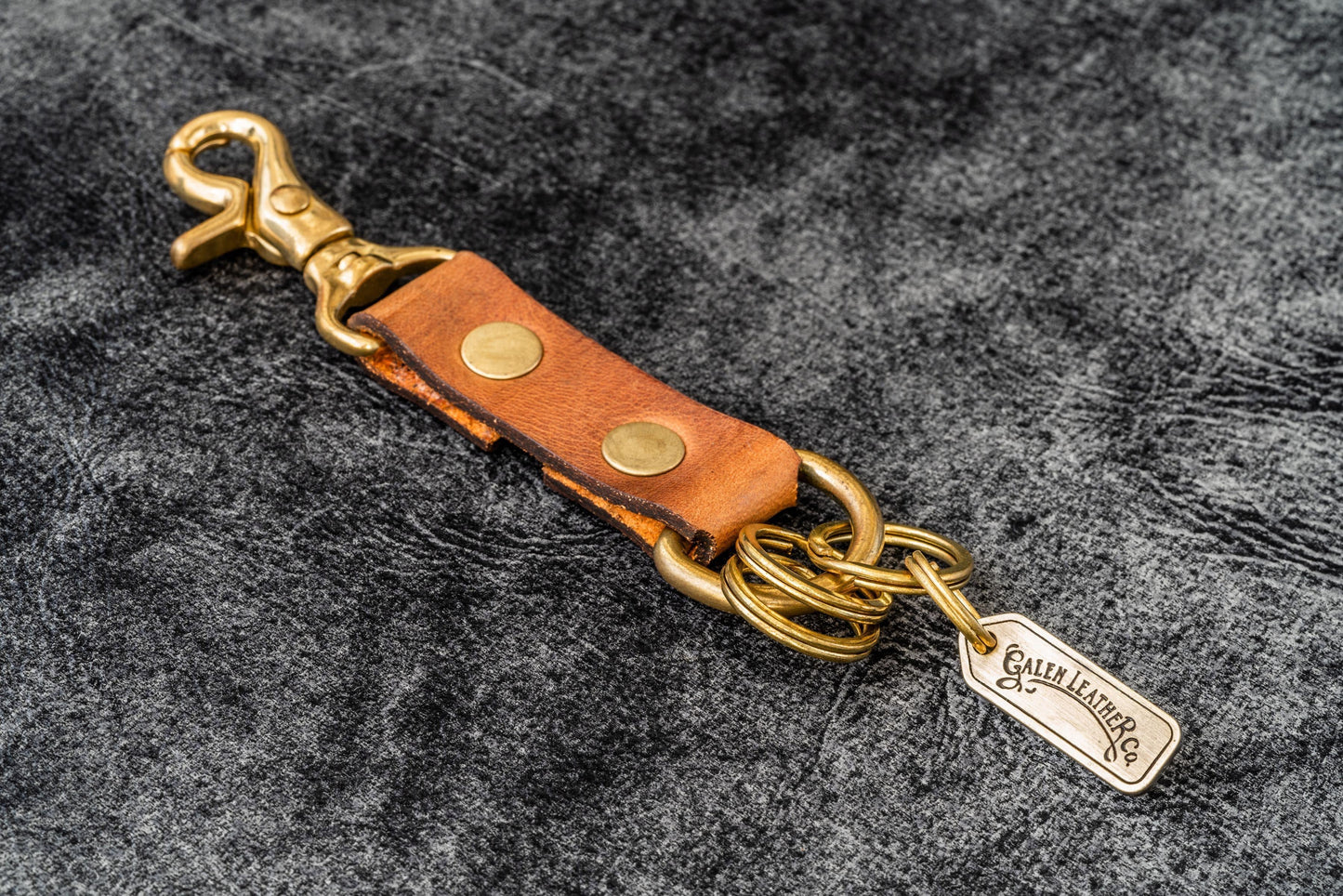 Leather Keychain - Alaska