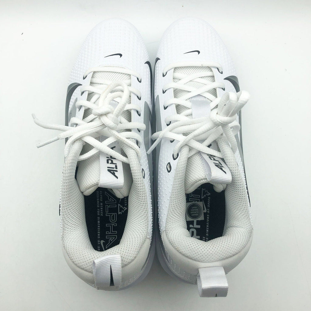 Nike Mens Alpha Menace 4 Varsity Molded Football Cleats Size 13 White Black NWOB