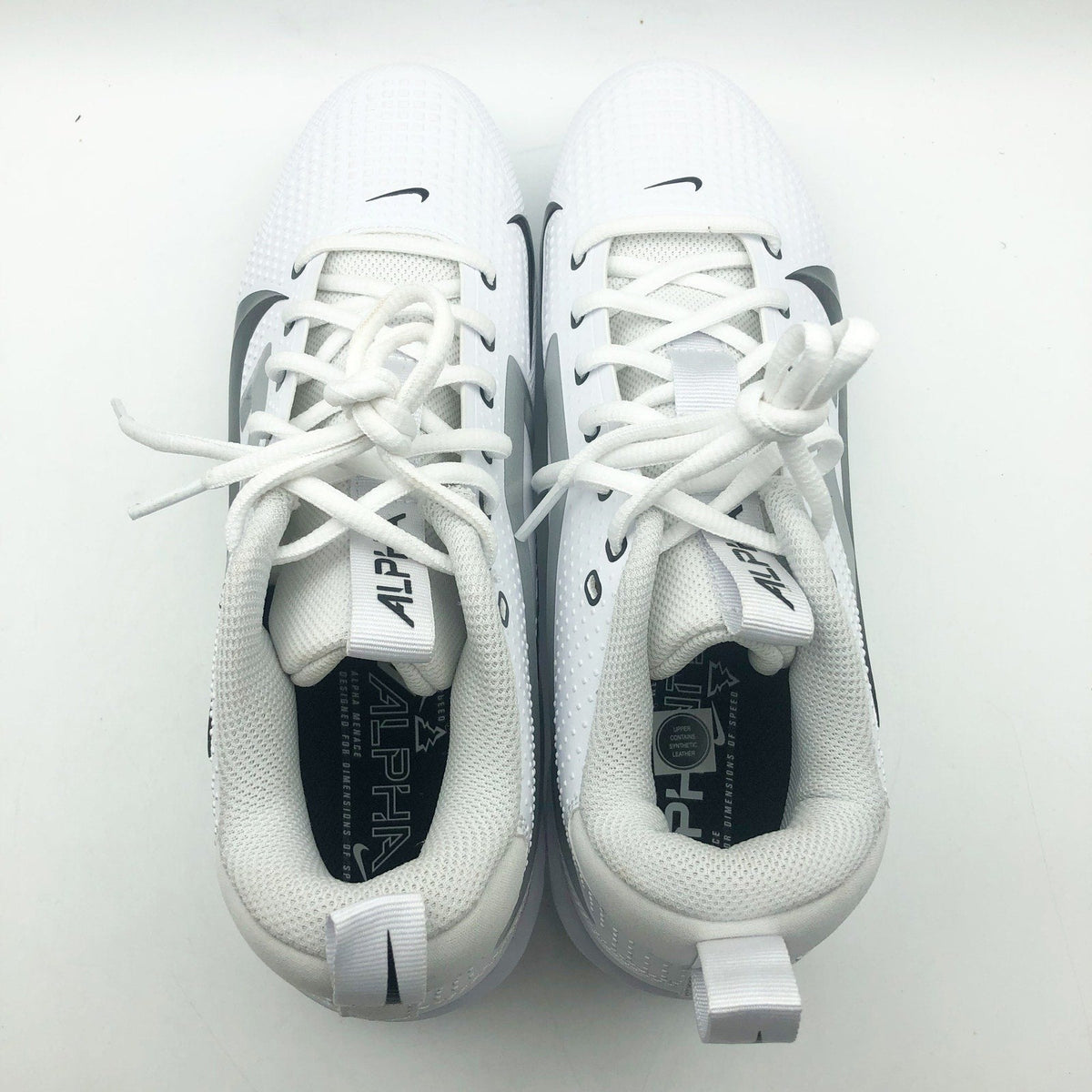 Nike Mens Alpha Menace 4 Varsity Molded Football Cleats Size 13 White Black NWOB
