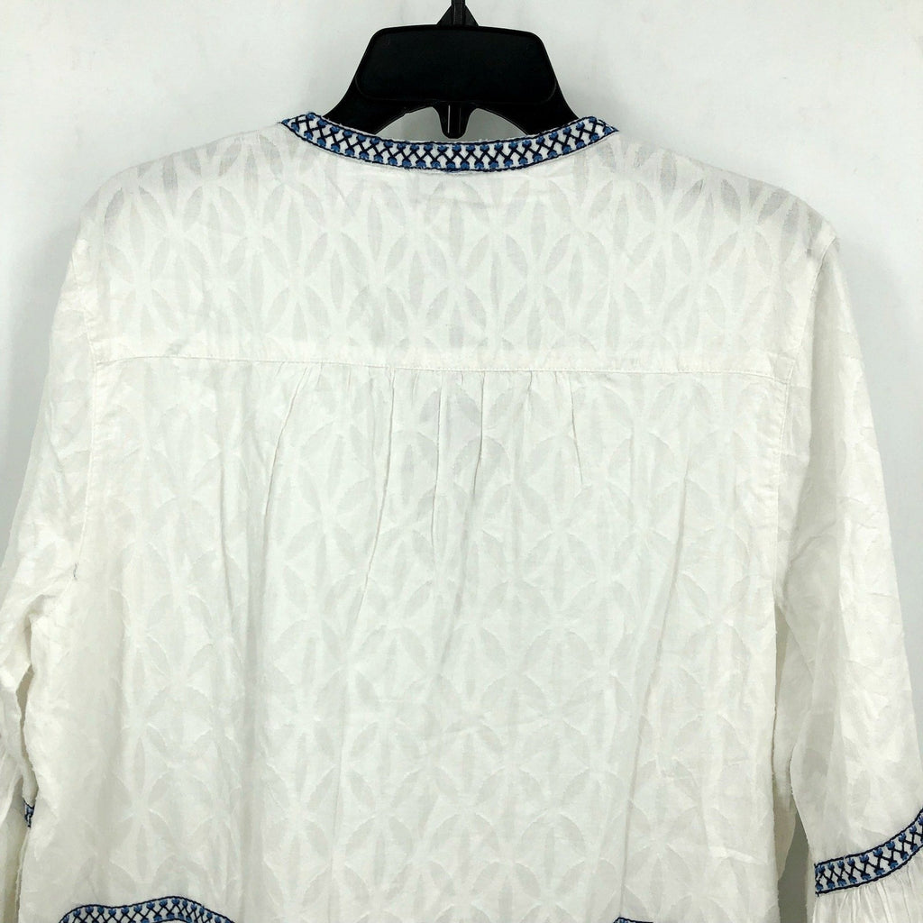 TOMMY BAHAMA Cotton Clip Embroidered Tier Coverup Dress XL White Jacquard NWT
