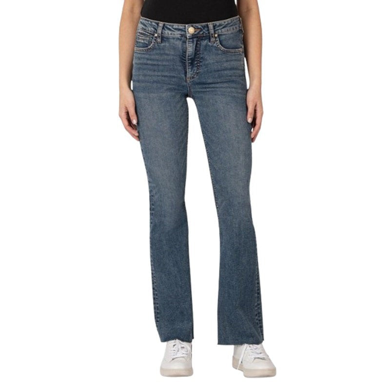 KUT FROM THE KLOTH Stella Fab Ab Flare Jeans Size 12 Blue Debonairly NWT