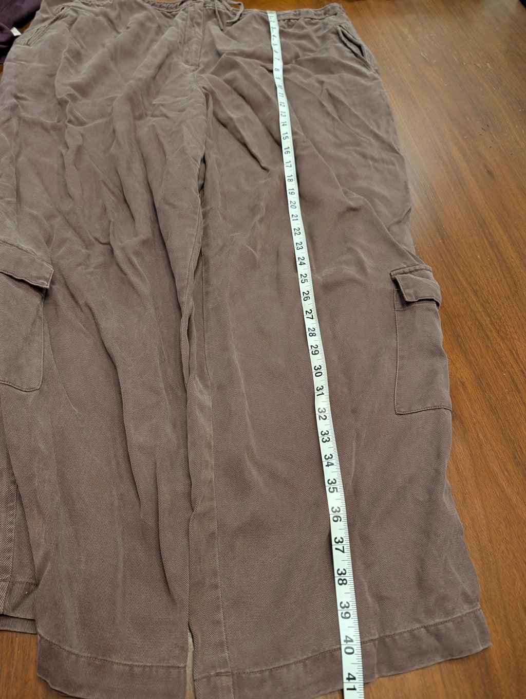 J Jill Tencel Brown Cargo Pants - 26W/4X