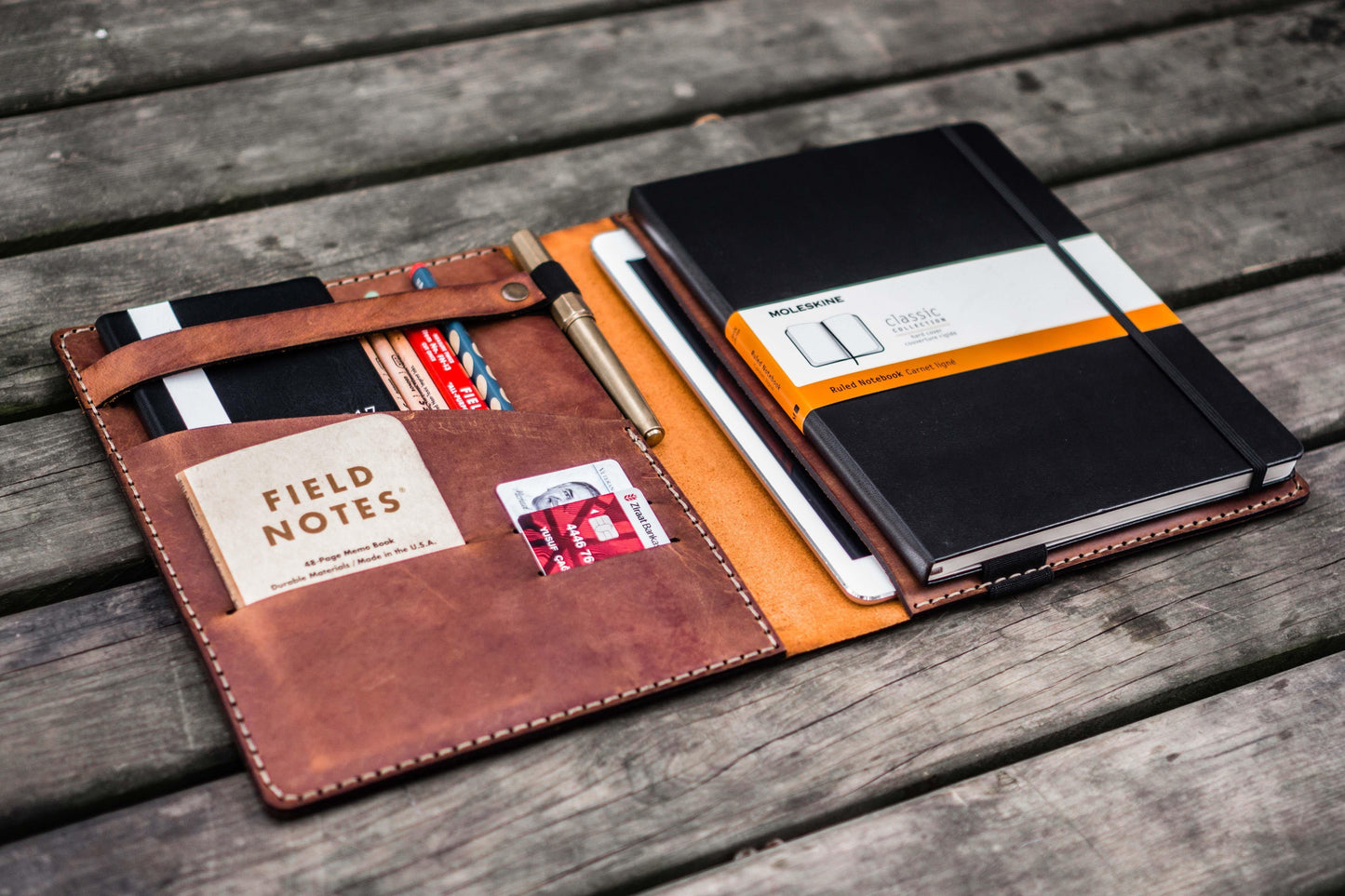 iPad Air/Pro & Extra Large Moleskine Cover - Crazy Horse Tan