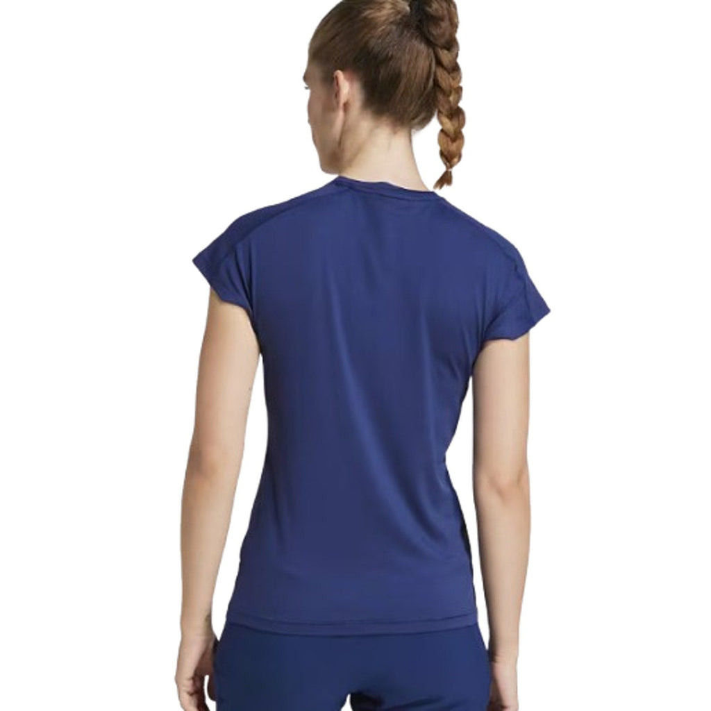 ADIDAS Women's Train Essentials V-Neck Tee Medium Dark Blue Short Sleeve NWT