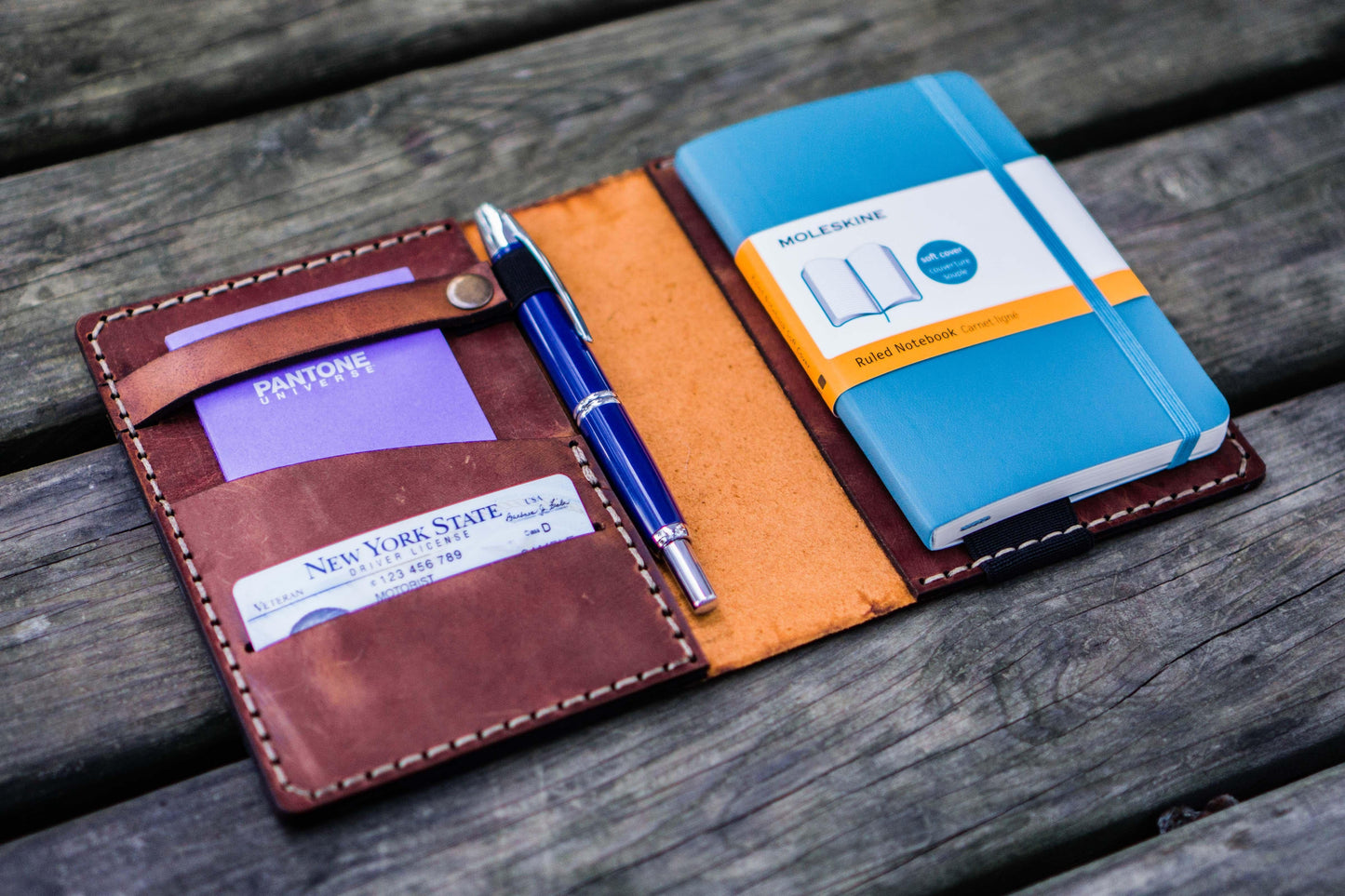 Leather Rhodia A6 Notebook Cover - Crazy Horse Tan