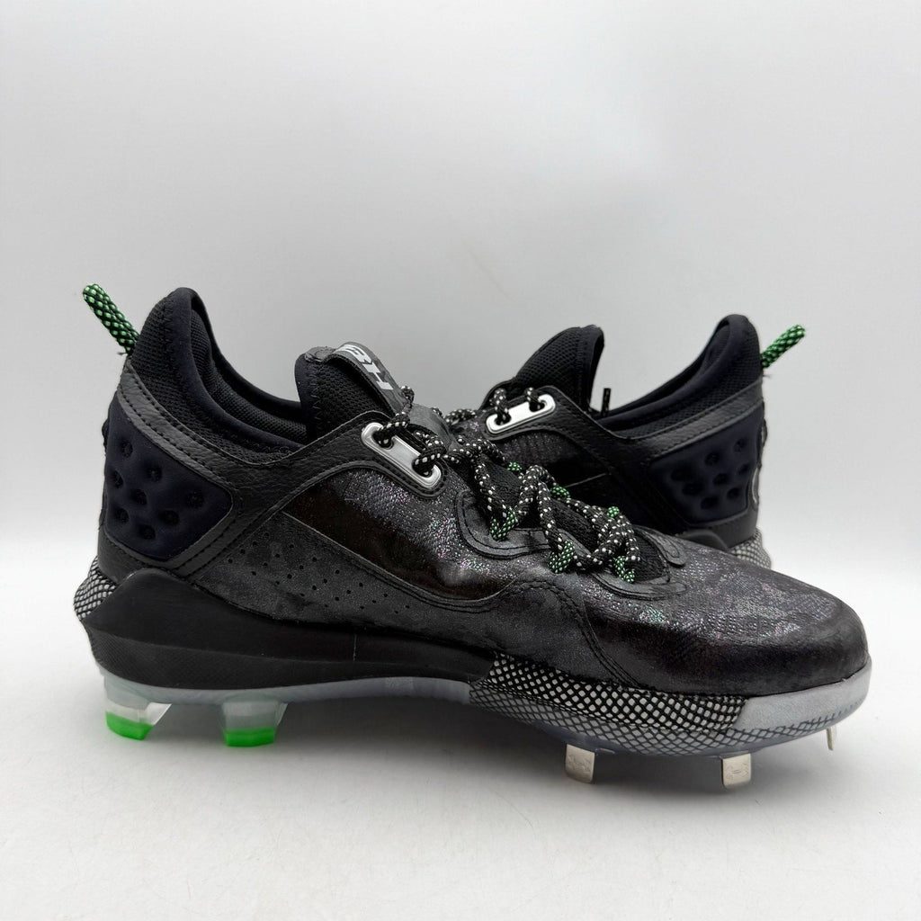 Under Armour Mens Harper 8 Low ST Metal Baseball Cleats Size 12 Black Green NWOB