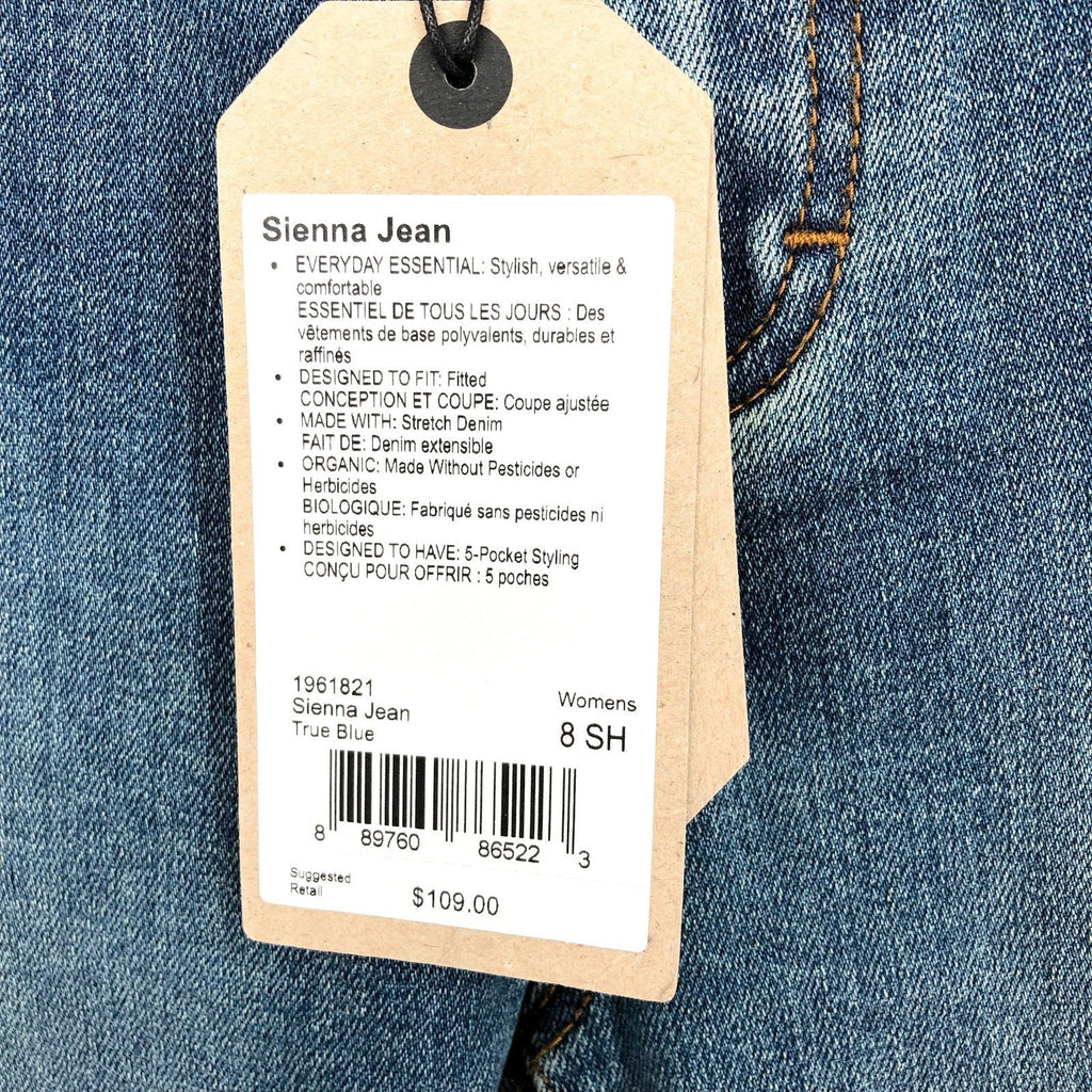 PRANA Womens Sienna Mid Rise Skinny Jeans 29x29 US 8 True Blue Stretch Denim NWT