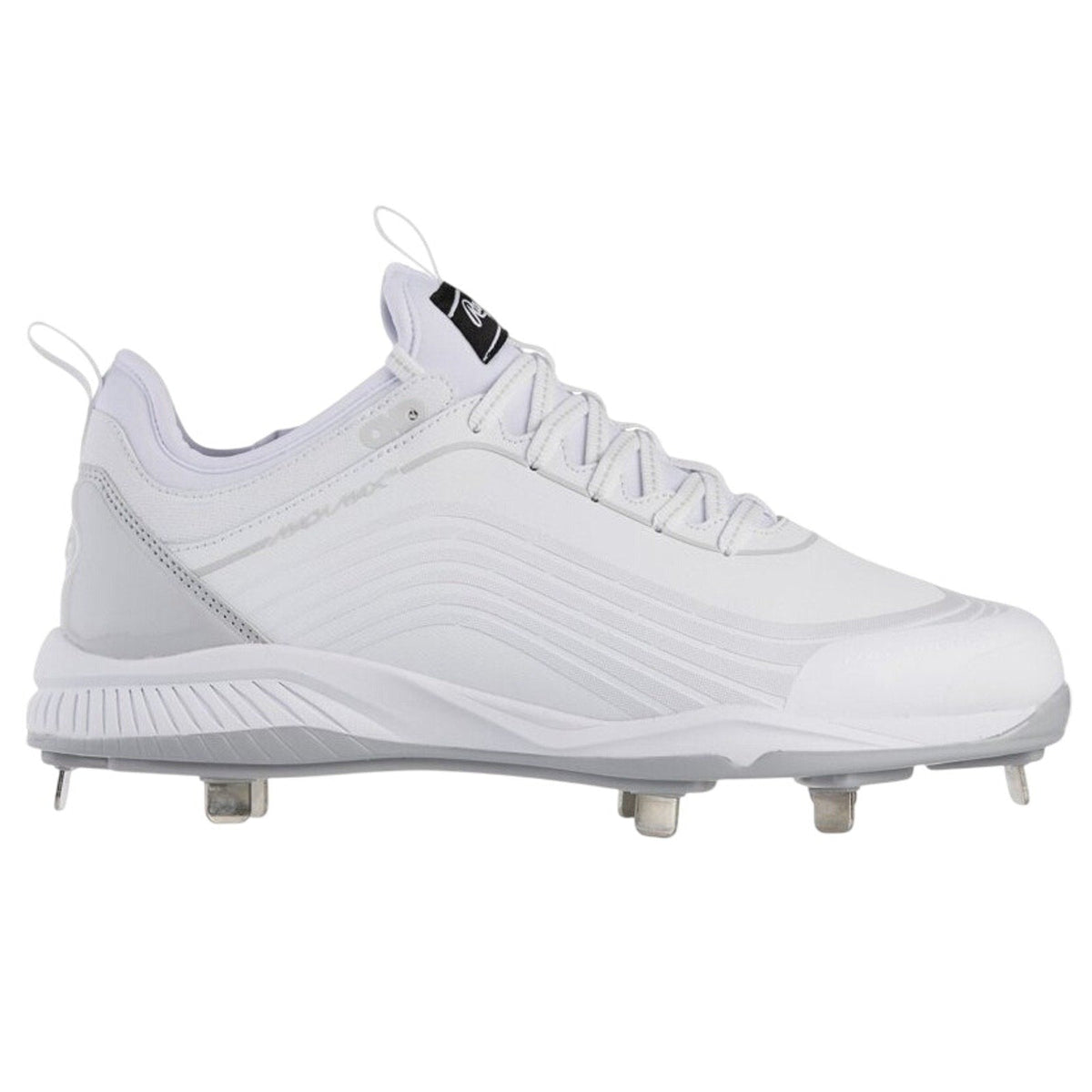 Rawlings Men Bullpen Low Baseball Cleats Size 13 White Gray Metal T4595 NWOB