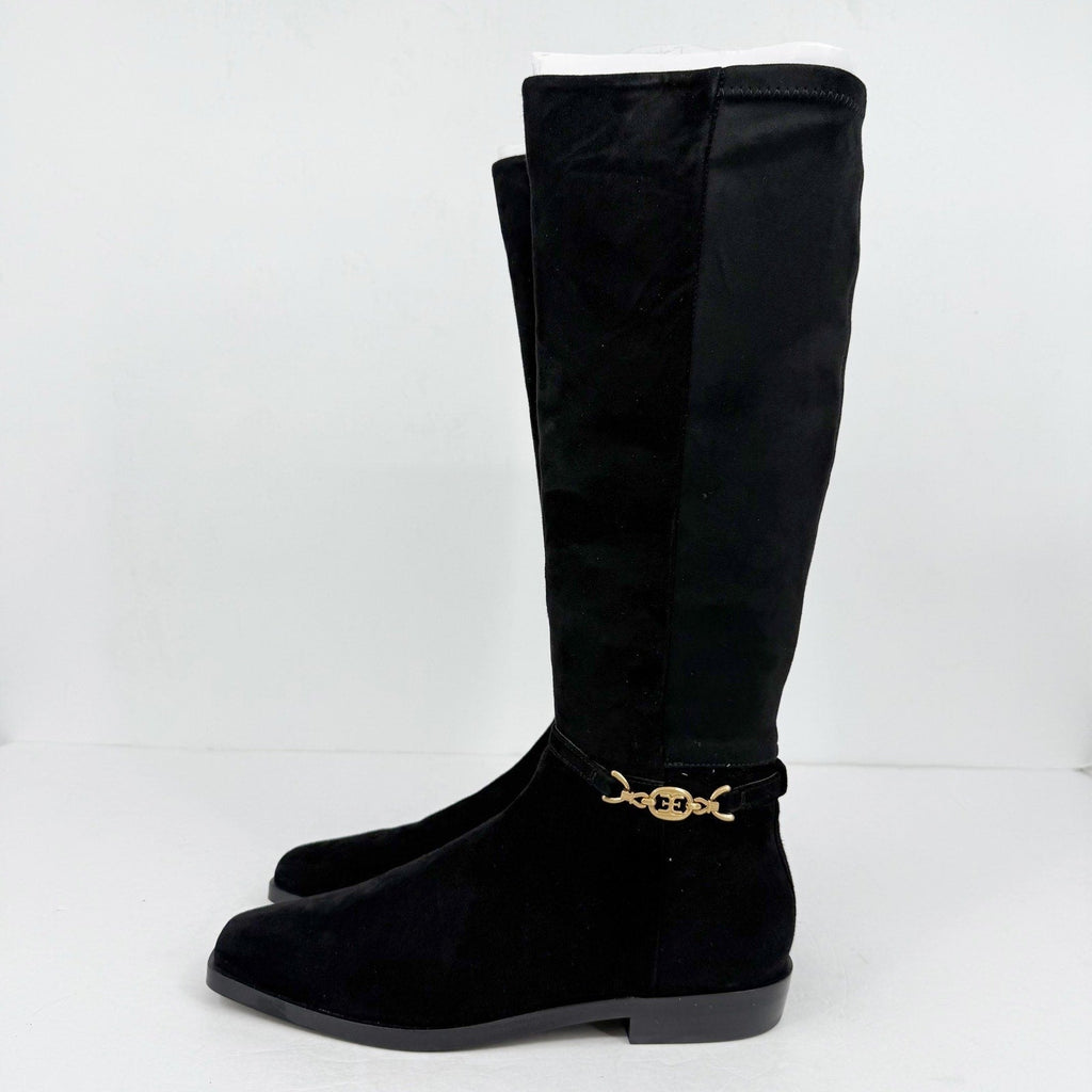 Sam Edelman Womens Clive Knee High Boots Size 10 Black Suede Horsebit Detail NIB