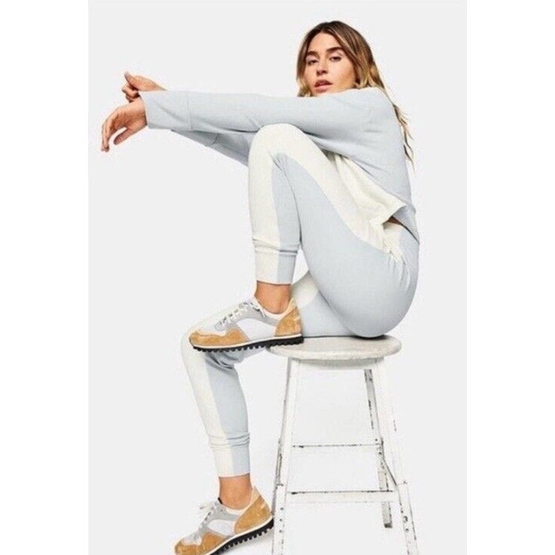OUTDOOR VOICES Women's Soft Cotton Jogger XS White Grey Dove/Bone Pants NWT