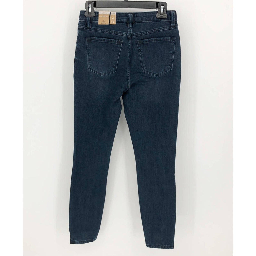 Prana Womens Sienna Skinny Jeans 27x28 US 4 Deep Blue Stretch Denim Mid Rise NWT