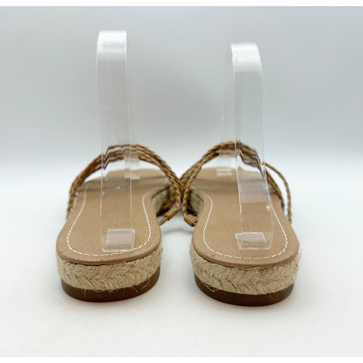 Madewell Women's Kathryn Espadrille Slide Sandal US 8.5 Brown Leather MD777 NWOB