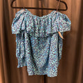 Lilly Pulitzer Ruffle OTS 3/4 Slv Leopard TOPS L