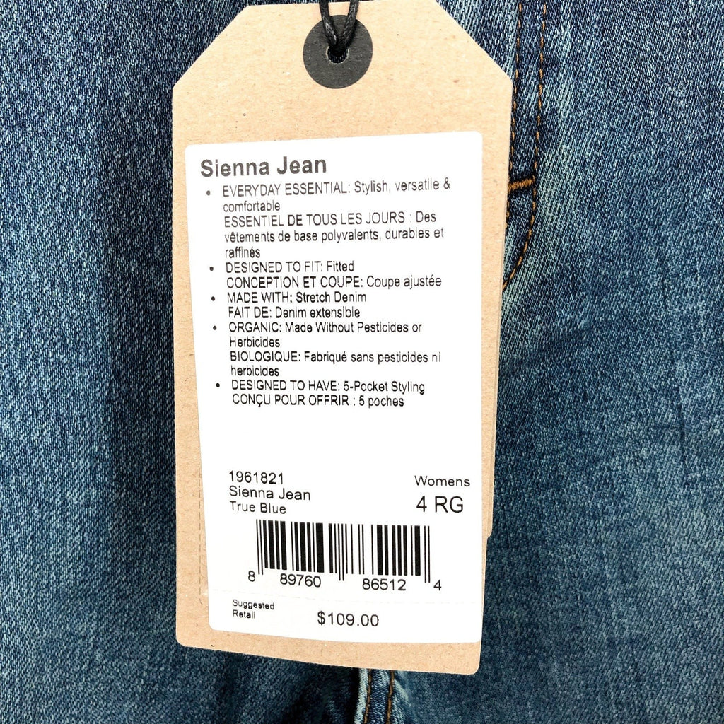 PRANA Womens Sienna Mid Rise Skinny Jeans 27x31 US 4 True Blue Stretch Denim NWT