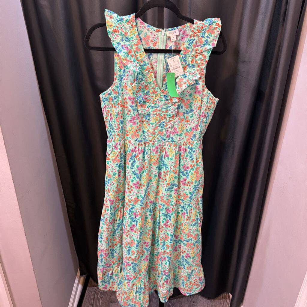 J Crew NWT Floral Ruffle Sleeve DRESSES 8