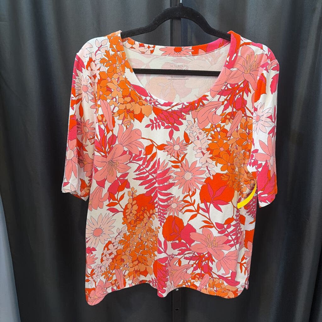 Talbots Floral Tee SS TOPS XL