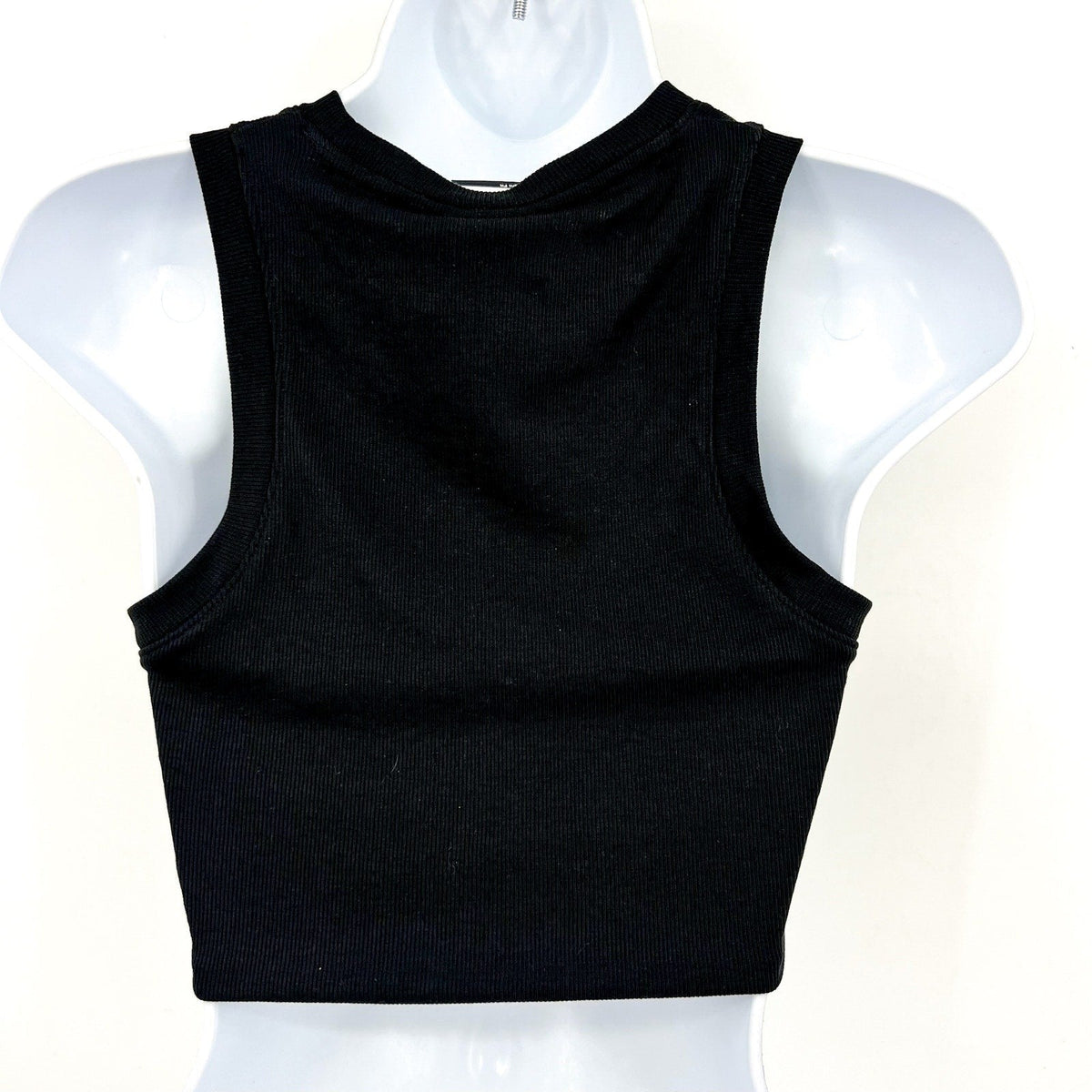 NIKE Sportswear Chill Knit Tight Cropped Mini-Rib Tank Top XS Black NWT